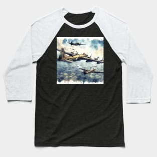 Fantasy illustration of WWII aircraft in battle Baseball T-Shirt